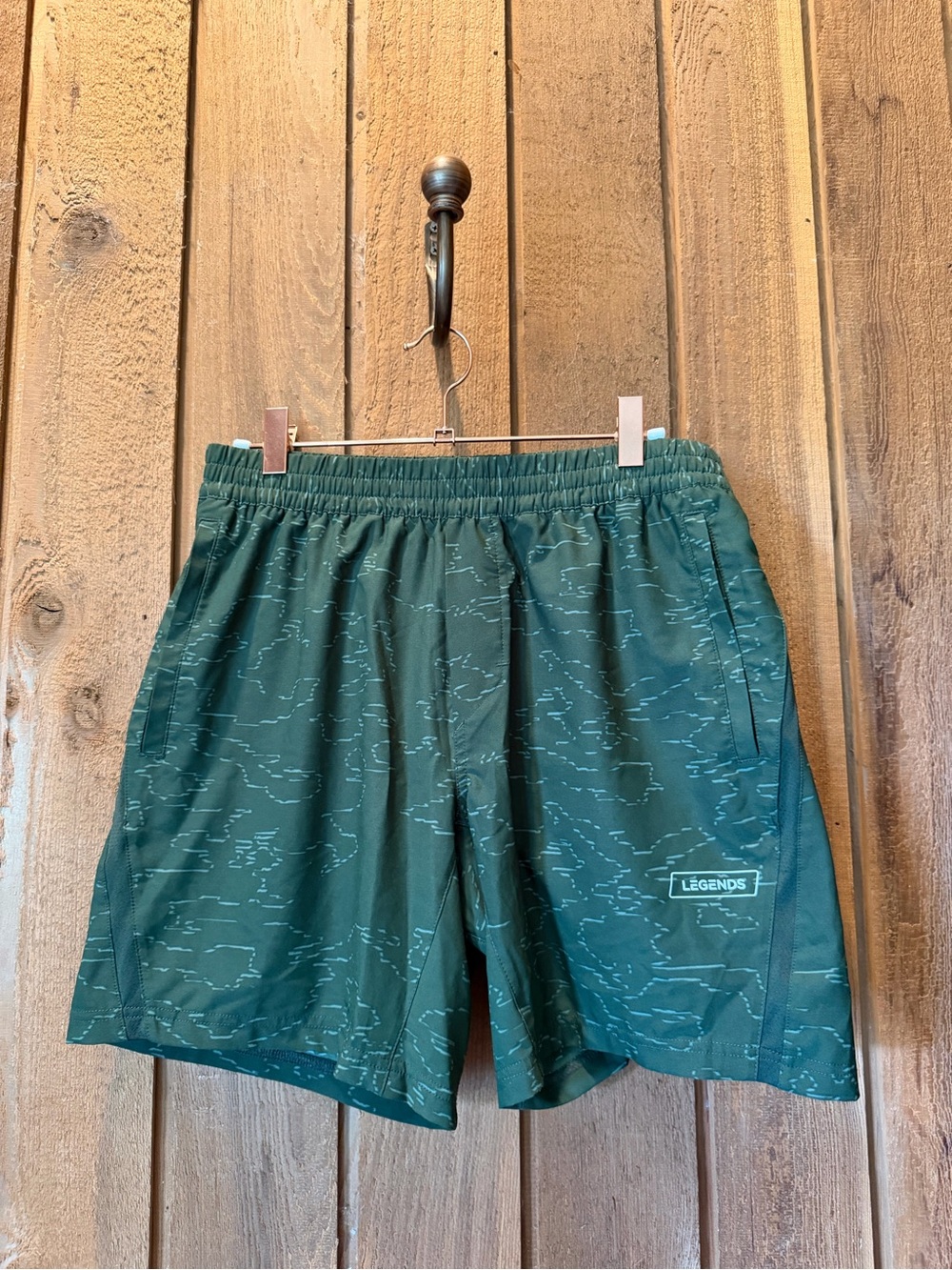 Legends Men's Green Athletic Shorts